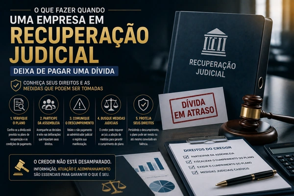 O que fazer quando uma empresa em Recuperação Judicial deixa de pagar uma dívida