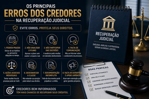 Os principais erros que credores cometem durante uma Recuperação Judicial e como evitá-los